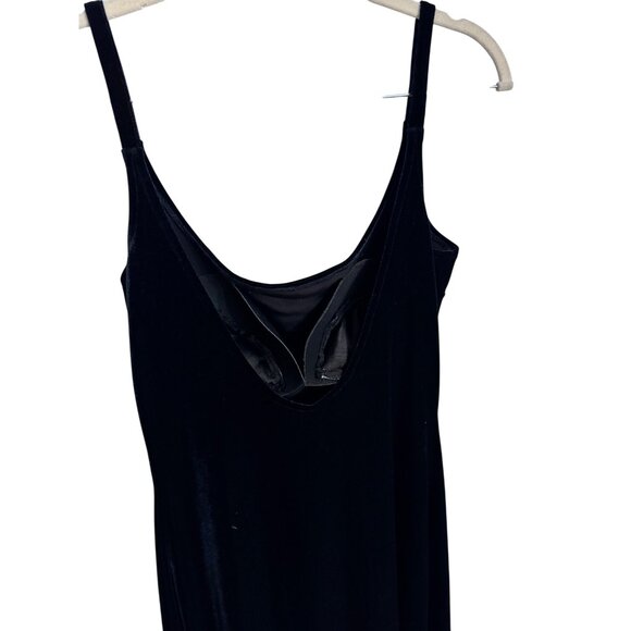 Vintage y2k Betsy & Adam formal maxi length black gown size 10 beaded velvet - Picture 4 of 6